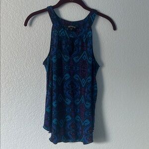 Express Blue Asymmetrical Sleeveless Tank Top Size XS